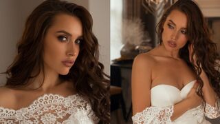 A hot bride ran away from her husband on her wedding day