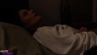 A grateful student is sharing a hotel bed with his teacher in a steamy scene