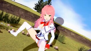 Hentai animation with Flare Arlgrande getting fucked and experiencing something new (POV)