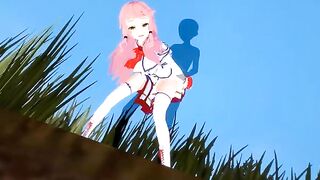 Hentai animation with Flare Arlgrande getting fucked and experiencing something new (POV)