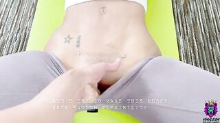 A naive yoga student got her ass stretched and fucked hard