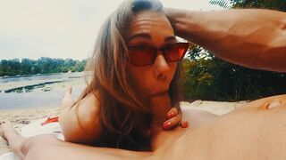 Fit beauty Mia Bandini enjoys anal sex on the public beach