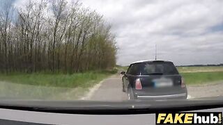 A beautiful woman was stopped by a fake cop, then fucked hard