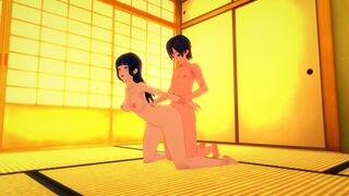 Hinata Hyuga is shy but she wants to have sex with her classmate