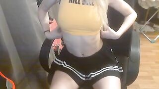 A cute school girl seduced her teacher with her perfect body