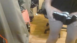 A cute school girl seduced her teacher with her perfect body