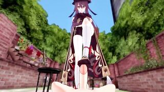 The last rite for Hu Tao, a gangbang awaits her - Genshin Impact