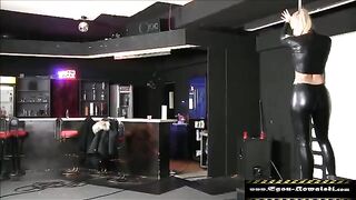 A blonde woman is fucked by two guys in an intense threesome scene