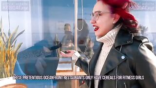 Kiss Cat loves breakfast with sausage and outdoor sex