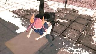 A date with the invisible girl in a 3D hentai world