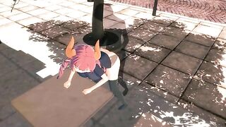 A date with the invisible girl in a 3D hentai world