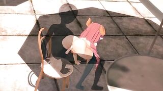 A date with the invisible girl in a 3D hentai world