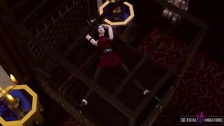 Extreme sex with a zombie girl who captured Ada Wong and treated her roughly