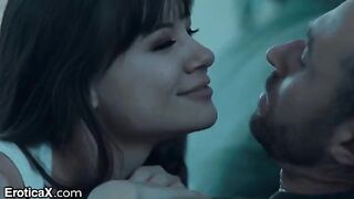 A cute couple have passionate and sensual sex right in the kitchen