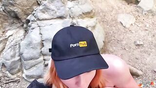 A risky sex adventure in nature with a passionate girl