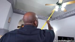 Horny petite Jazmin Luv needs a handy man to fuck her