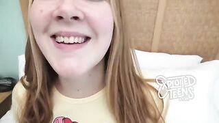 Redhead teen with freckles and ginger bush gets fucked during casting