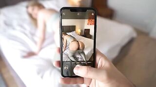 The stepsis distracted me from work and got a huge cumshot in her pussy