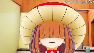 Kinoko Komori gets fucked from behind in a steamy My Hero Academia scene