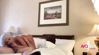 Brandi Bae, a porn star, fucks her fan and gets cum on her ass