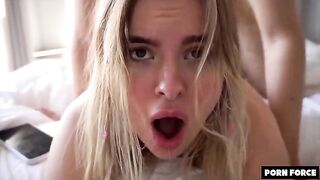 College teen Miradavid gets her brains fucked out hard