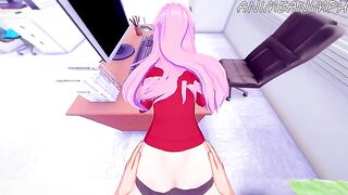 Shikimori Micchon gets her pussy railed from behind in this hot hentai scene