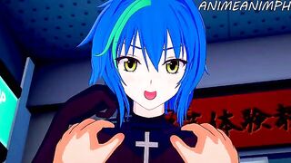 High School DxD Xenovia Quarta's pussy is filled with cum