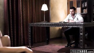 Sex addict Charlotte Sins relapses with her sex therapist in a taboo session