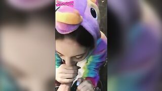 A girl ran away after getting fucked in a public place by two guys