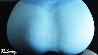 I was fucked doggy by my stepbrother before he came on my pussy in ripped yoga pants