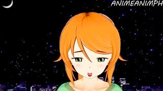Minecraft hentai with hot action featuring Alex stuck in a fence