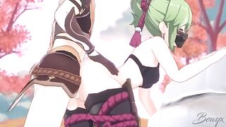 Kuki Shinobu gets fucked by a giant cock in Genshin Impact