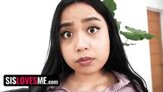 The lucky stepbrother fucked his stepsister to keep her secrets