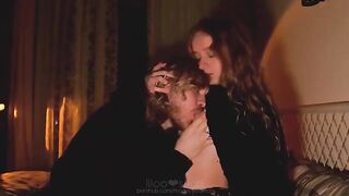 The couple has a private, passionate, and intimate encounter at home, exploring every sensation