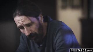 Vanna Bardot begs her stepdad to fuck her in this taboo scene