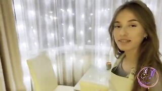 A guy fucks the housemaid while his wife is at work in the kitchen