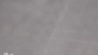 An amateur couple gets naked and fucks on a trip, with creampie and tit action
