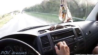 Horny hitchhiker Little Caprice gets her pussy pounded in a street fuck adventure