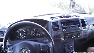 Horny hitchhiker Little Caprice gets her pussy pounded in a street fuck adventure