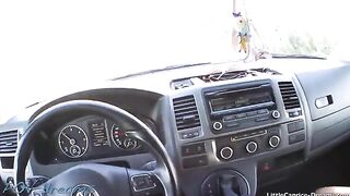 Horny hitchhiker Little Caprice gets her pussy pounded in a street fuck adventure
