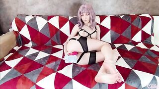 I’m a cute petite girl, check out how much cum I can hold