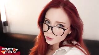 The slutty secretary fucks her boss after working hours