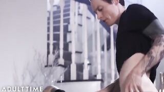 Owen Gray’s big dick explodes in Charlotte Sartre’s freshly gapped asshole - Full Scene