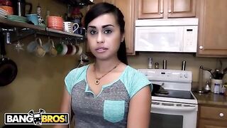 A hung client gets his knob polished by hot Latina maid Eva Saldana