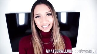 A pretty girl with a great body loves the feeling of a cock down her throat