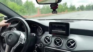An Italian girl buys a used car and screws the seller in the car