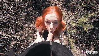 Ginger teen Madi Collins gets banged after flashing in public