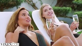 Stunning girls Agatha, Freya & Lika in hot foursome