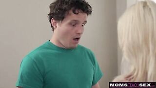 A stepson is getting his fantasy with a hot MILF mom