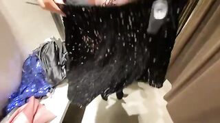 Babe chose a new dress in the fitting room and got fucked